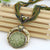 F&U Retro Bohemia Necklace Crack Round Pendant Multilayer Colorful Beads Chain Vintage Necklace Jewelry Fashion For Women